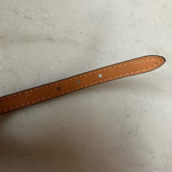 Grey leather Wrap Lock Bracelet | leather wrap charm bracelet - Picture 5 of 9